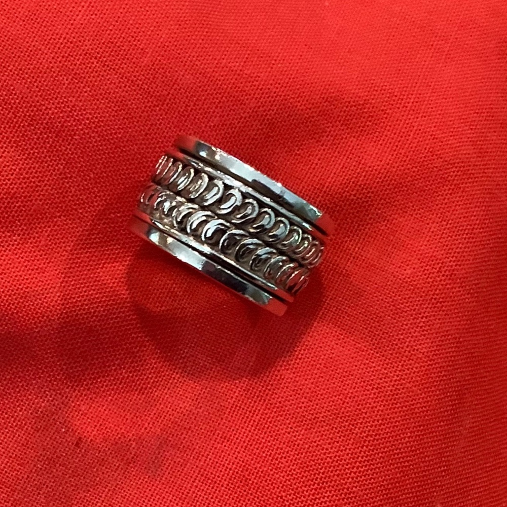 925 Sterling Silver Spinner Ring - image 1